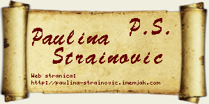 Paulina Strainović vizit kartica
